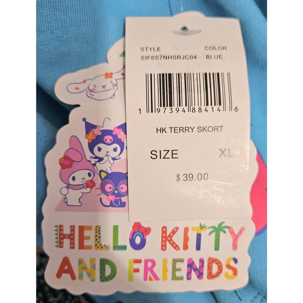 Sanrio Hello Kitty and Friends Terry Womens Skirt Skort XL Blue High Rise NWT - Picture 3 of 8
